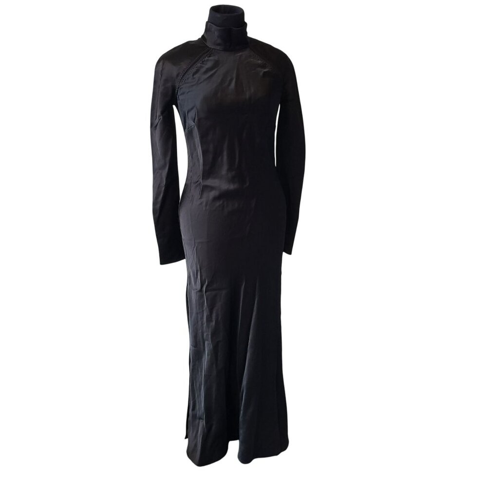 Anna October Black Audrey Maxi Dress Long Sleeve Gothic Fairy Core - Picture 2 of 11